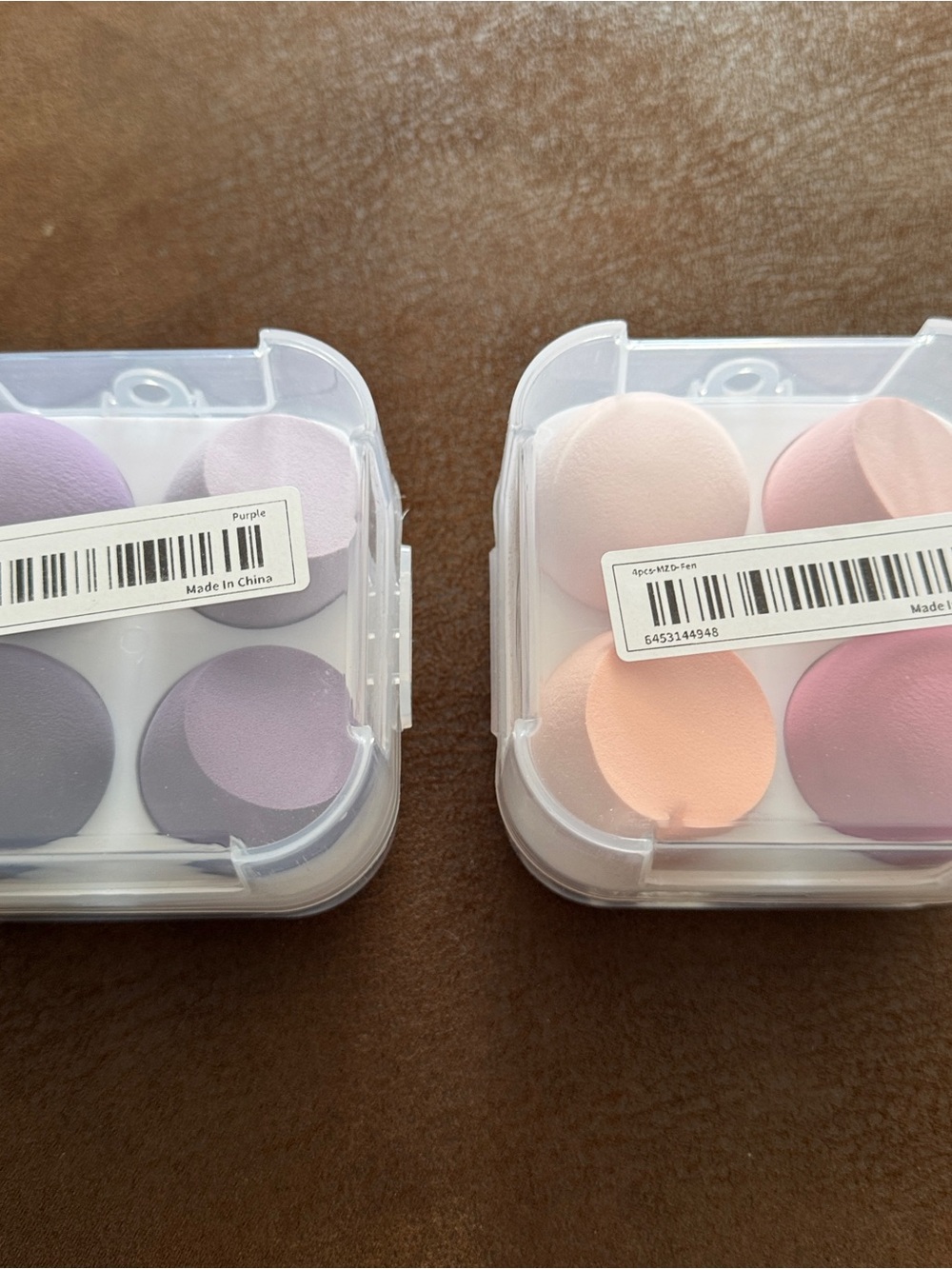 Soft Dome Makeup Sponge Set - Pastel Pink & Lavender - Picture 3 of 7
